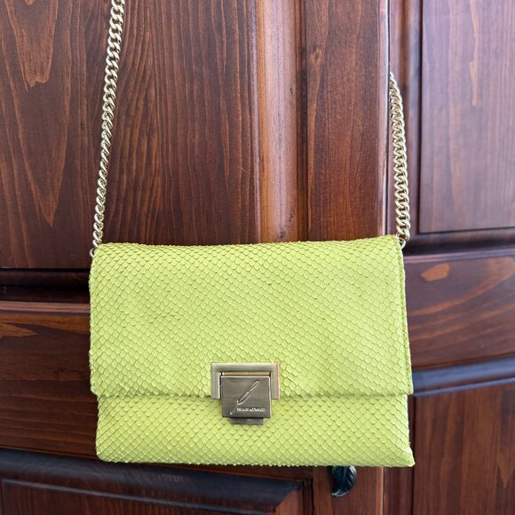 Brian Atwood beautiful leather clutch/crossbody - Picture 1 of 5